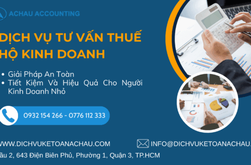 Dịch vụ 4 Dịch vụ Tư Vấn Thuế Hộ Kinh Doanh