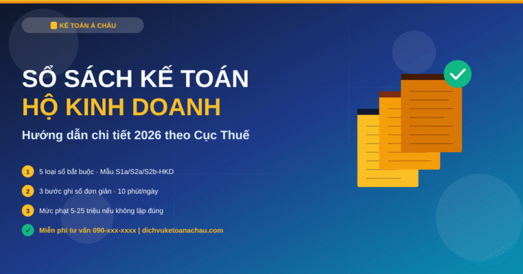 Sổ sách kế toán hộ kinh doanh - hướng dẫn chi tiết 2026 theo Cục Thuế
